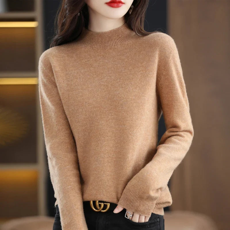 Cashmere Sweater Female 100% Merino Wool Winter Women Knitted Femme Pullover Top Winter Warm Women's 2024 New Urban Fashion Icon