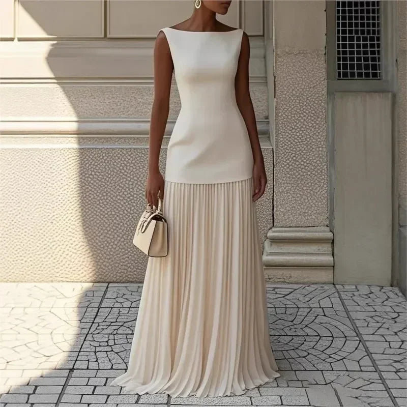 Women's Strapless Long Prom Dress Elegant Wedding Dress Casual Loose Ruched Maxi Dress Floor Length Elegant Evening Dress Femstylo