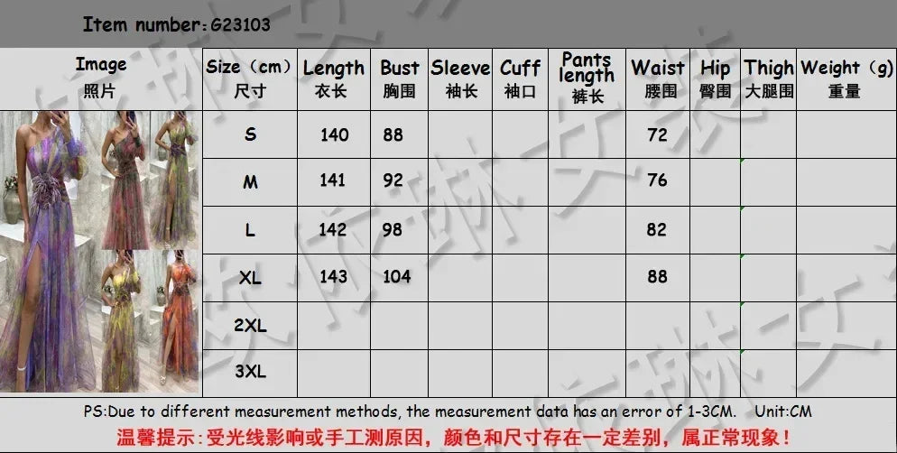 Elegant Oblique Shoulder Single-sleeve  Zipper High Slit Mesh Long Dress For Women Fashion Flower Decoration Party Dress Female Femstylo