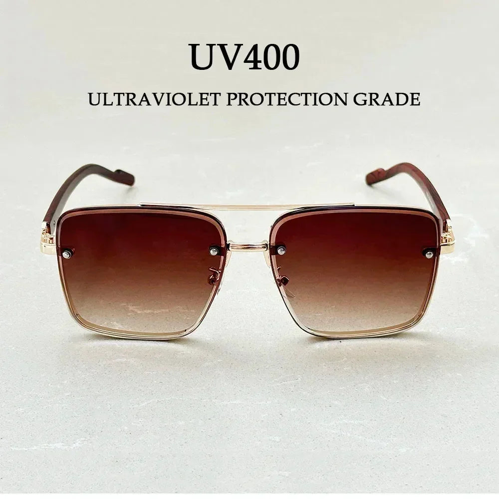 New Square Sunglasses For Men Vintage Outdoor Sunglasses Oculos Designer Wooden Glasses Sunscreen Sun Lentes Dropshipping Gafas Femstylo
