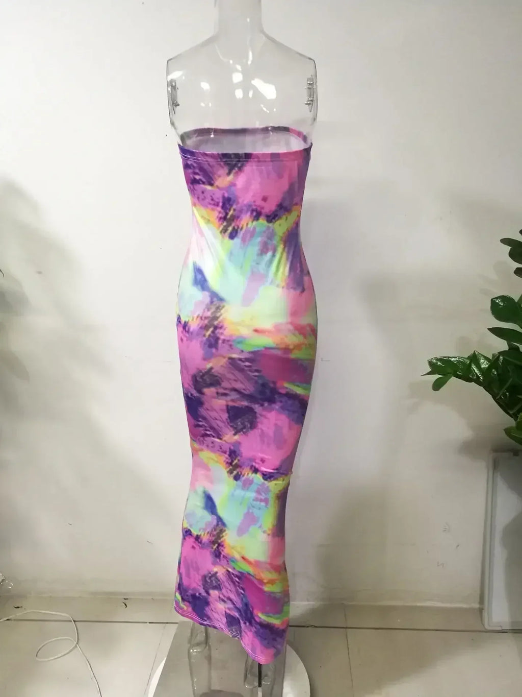 Spring And Summer Dresses For Women Chest Wrap Printed Off Shoulder Bandage Slim Sexy Long Dress 2023 New Fashion party MsChuh Femstylo