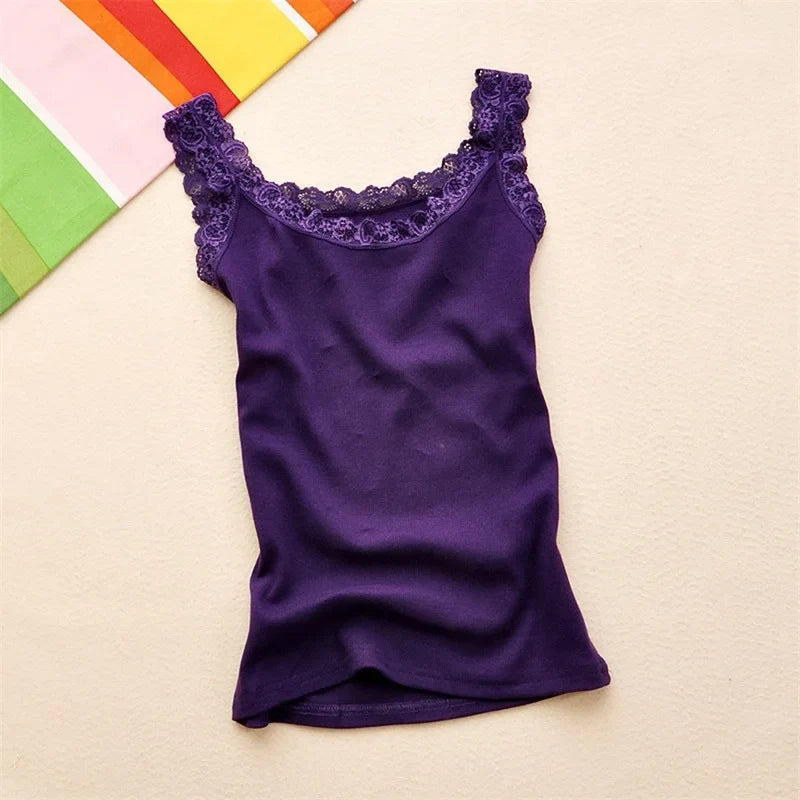 Summer Women Sleeveless Tanks Top Bodycon Temperament Sexy Lace Patchwork Tshirt Vest Tank Top Female Vest Tops Camis Urban Fashion Icon