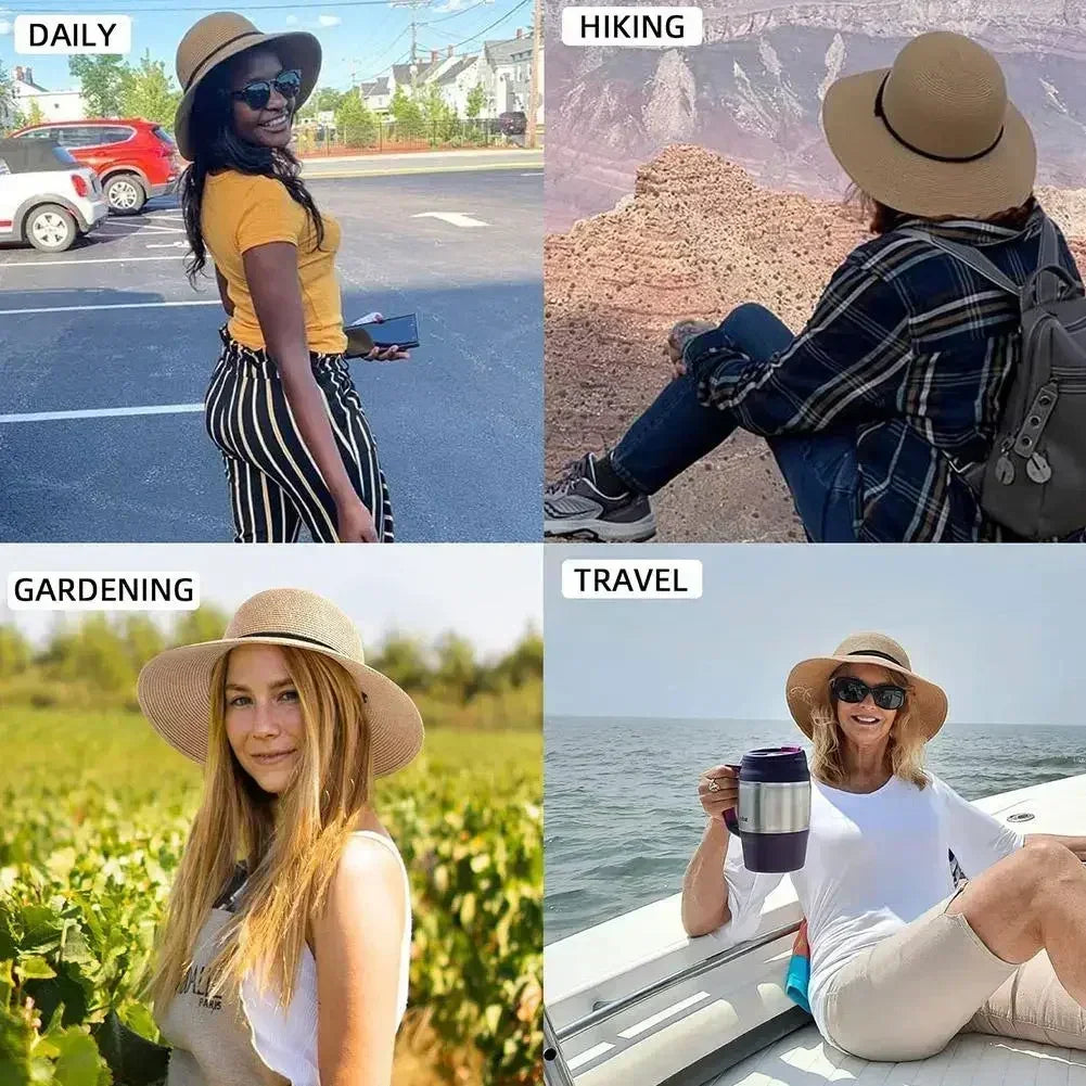 2025 Fashion Korean Version Women's Beach Summer Sun Hat Travel Breathable Beach Sunshade Sun Hat Dome Basin Hat Femstylo