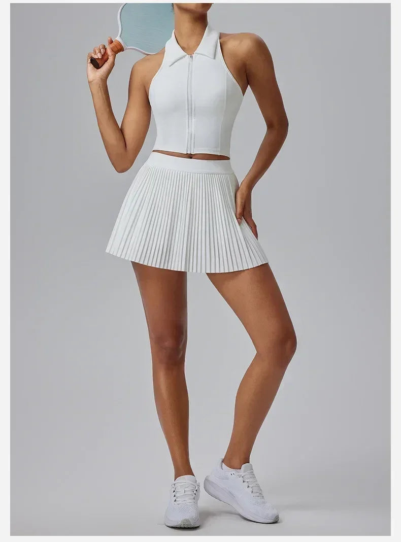 Floral Discount Sports Skirt for Women Quick-drying Badminton Tennis Trousers Skirt Fitness Half-body Pleated Skirt Shorts Femstylo