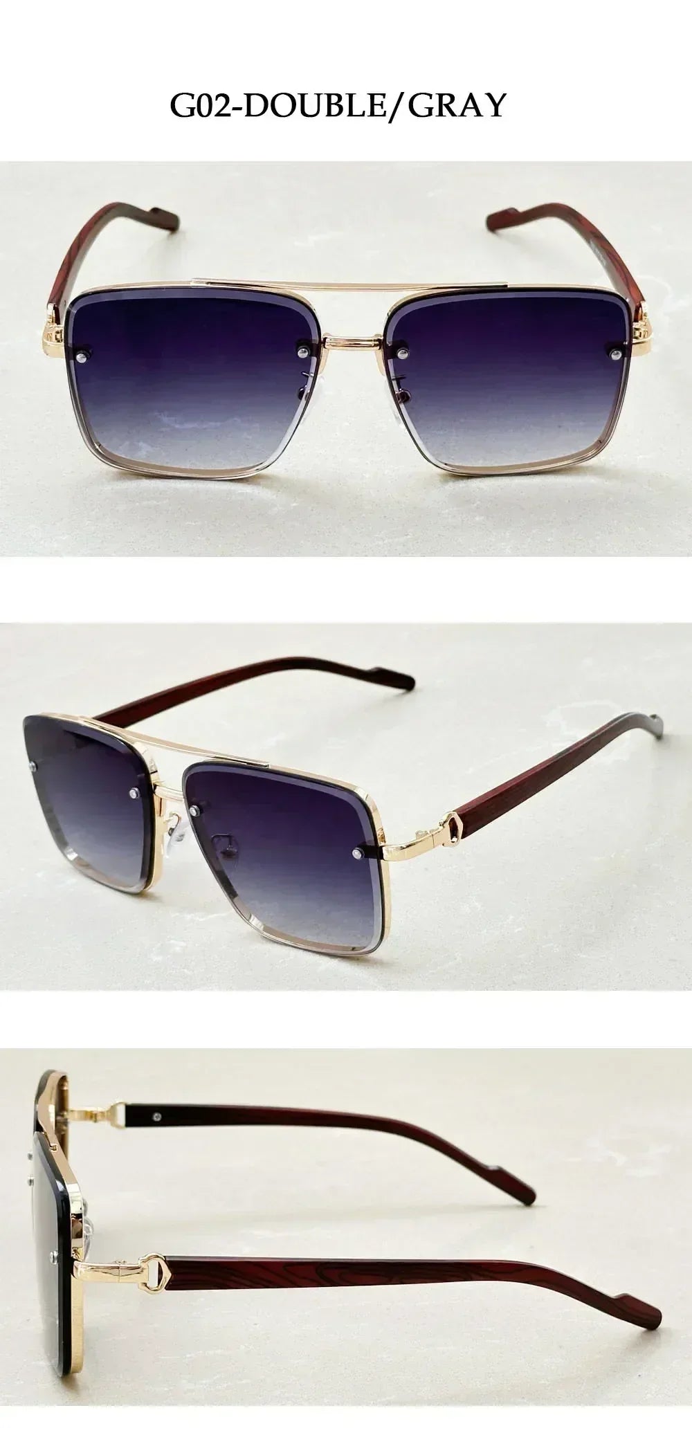 New Square Sunglasses For Men Vintage Outdoor Sunglasses Oculos Designer Wooden Glasses Sunscreen Sun Lentes Dropshipping Gafas Femstylo
