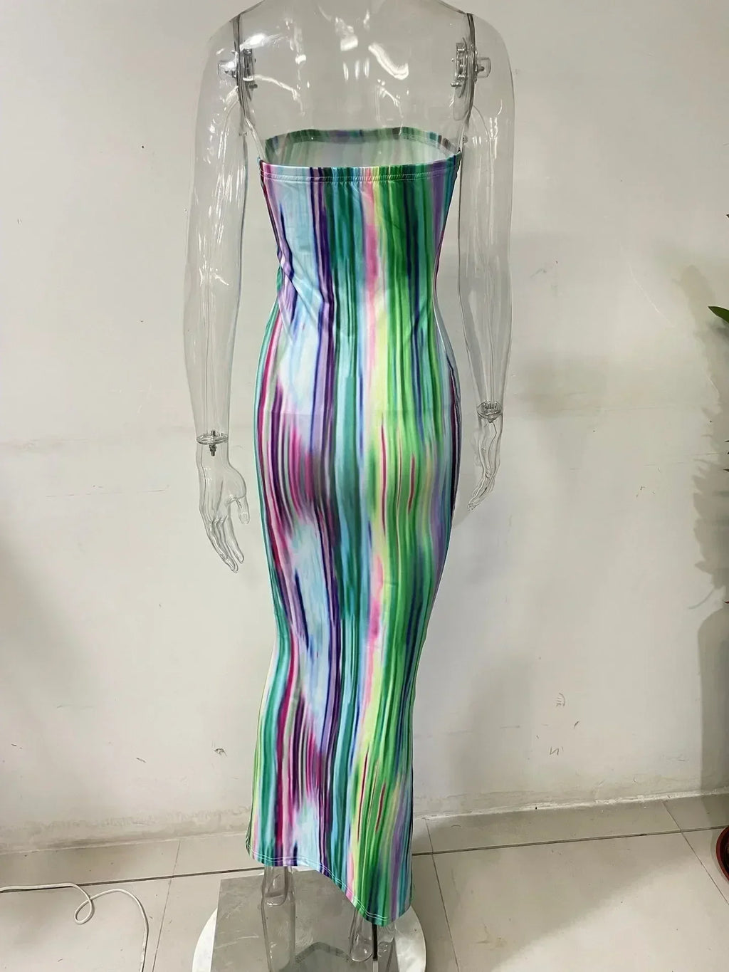 Spring And Summer Dresses For Women Chest Wrap Printed Off Shoulder Bandage Slim Sexy Long Dress 2023 New Fashion party MsChuh Femstylo
