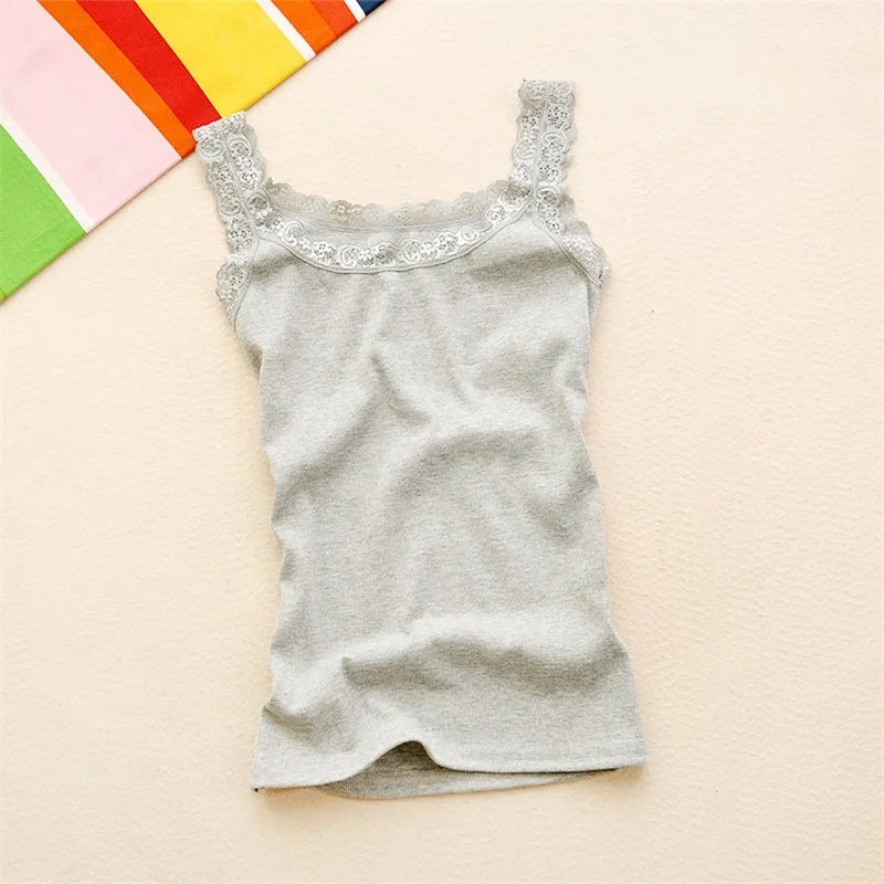 Summer Women Sleeveless Tanks Top Bodycon Temperament Sexy Lace Patchwork Tshirt Vest Tank Top Female Vest Tops Camis Urban Fashion Icon