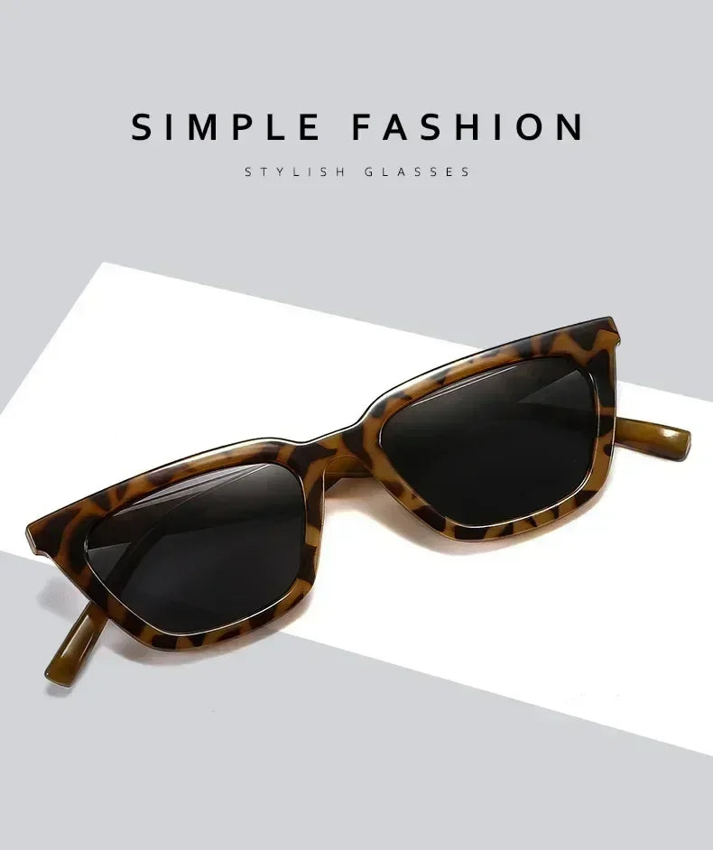 Classic Black Vintage Cat Eye Sunglasses Women Brand Designer Simplicity Elegant Small Frame Sun Glasses Men Trend Eyewear UV400 Femstylo