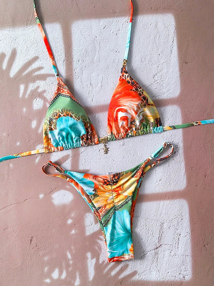 Micro Bikini Women Swimsuit Two-Piece Bathing Suit Woman Swimwear 2026 Sexy Leopard Push Up Thong Bikinis Sets Beachwear Summer Urban Fashion Icon
