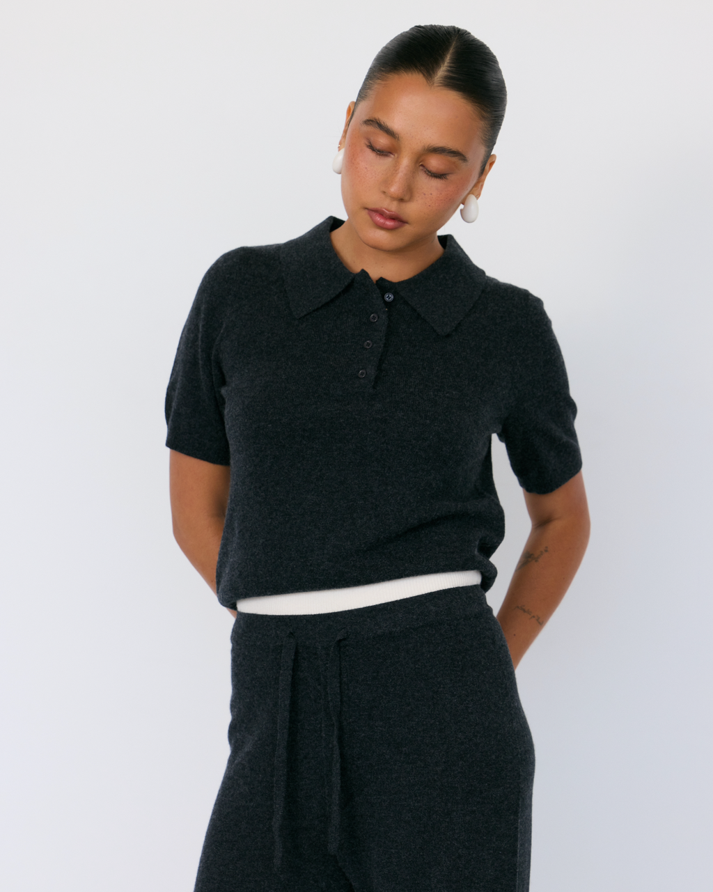 Tove Short Sleeve Cashmere Polo Artless Forever