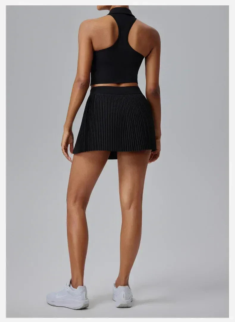 Floral Discount Sports Skirt for Women Quick-drying Badminton Tennis Trousers Skirt Fitness Half-body Pleated Skirt Shorts Femstylo