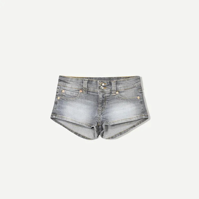 Summer Sexy Woman Denim Mini Pants Slim Low Waist Pockets Straight Short Jeans 2026 New Fashion High Street Women's Trousers Urban Fashion Icon