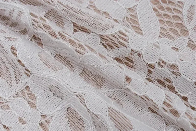 Candyhot Elegant Lace Strapless Sexy See-through Dress Bandage Irregular Mini Dress For Women Summer Slim Street Party Dress Femstylo