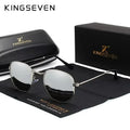 KINGSEVEN Fashion Women Polygon Sunglasses Men Polarized UV400 Sunscreen Round Thin Frame Glassses Luxury Causal Driving Eyewear Femstylo