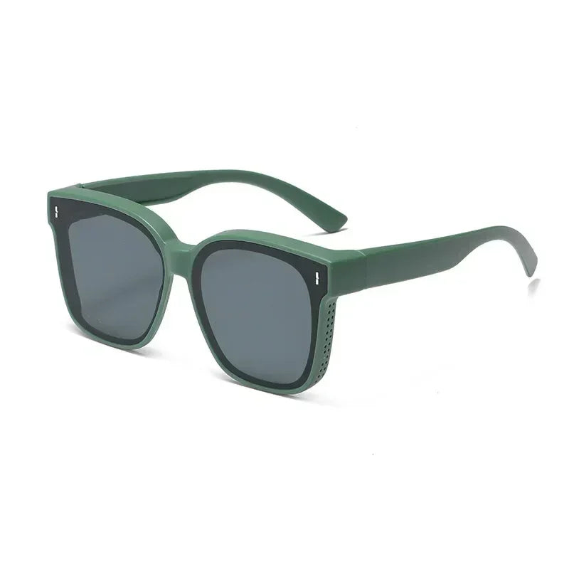 Fashion Square Polarized Sunglasses Cover Over Myopia Prescription Glasses Portable Men Women Vintage Fishing Driving Eyewear ﻿ Femstylo