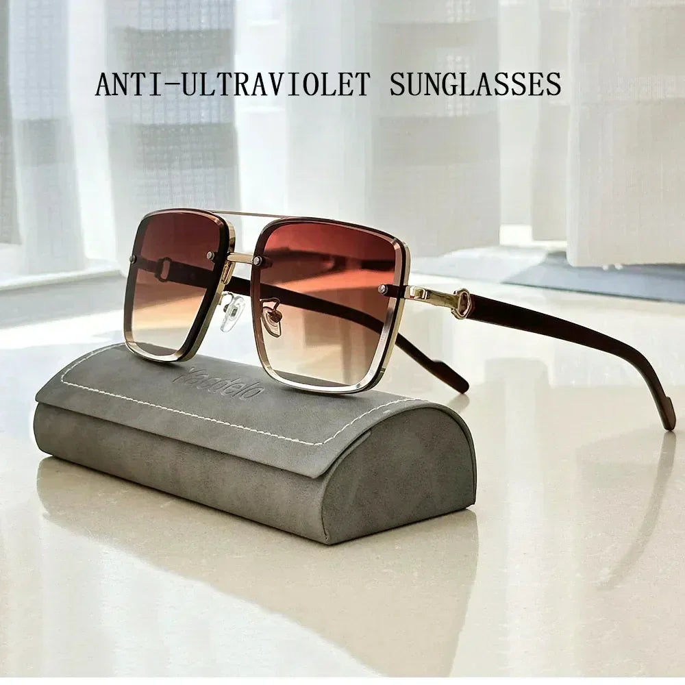 New Square Sunglasses For Men Vintage Outdoor Sunglasses Oculos Designer Wooden Glasses Sunscreen Sun Lentes Dropshipping Gafas Femstylo