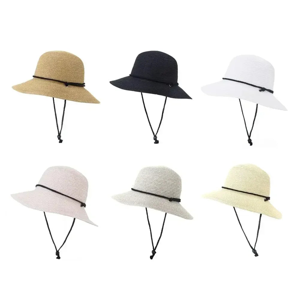2025 Fashion Korean Version Women's Beach Summer Sun Hat Travel Breathable Beach Sunshade Sun Hat Dome Basin Hat Femstylo