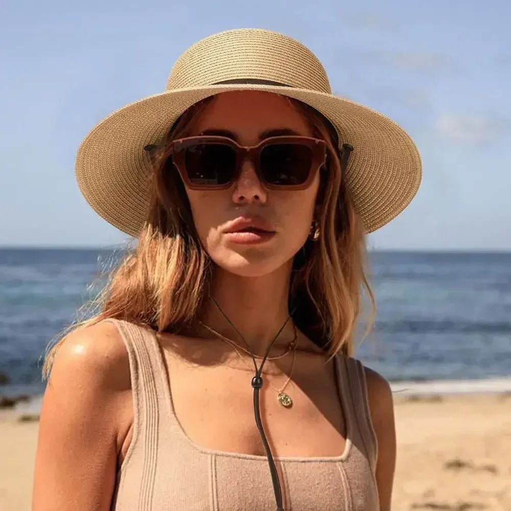 2025 Fashion Korean Version Women's Beach Summer Sun Hat Travel Breathable Beach Sunshade Sun Hat Dome Basin Hat Femstylo