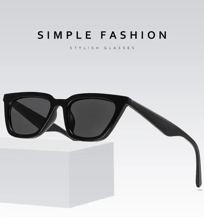 Classic Black Vintage Cat Eye Sunglasses Women Brand Designer Simplicity Elegant Small Frame Sun Glasses Men Trend Eyewear UV400 Femstylo