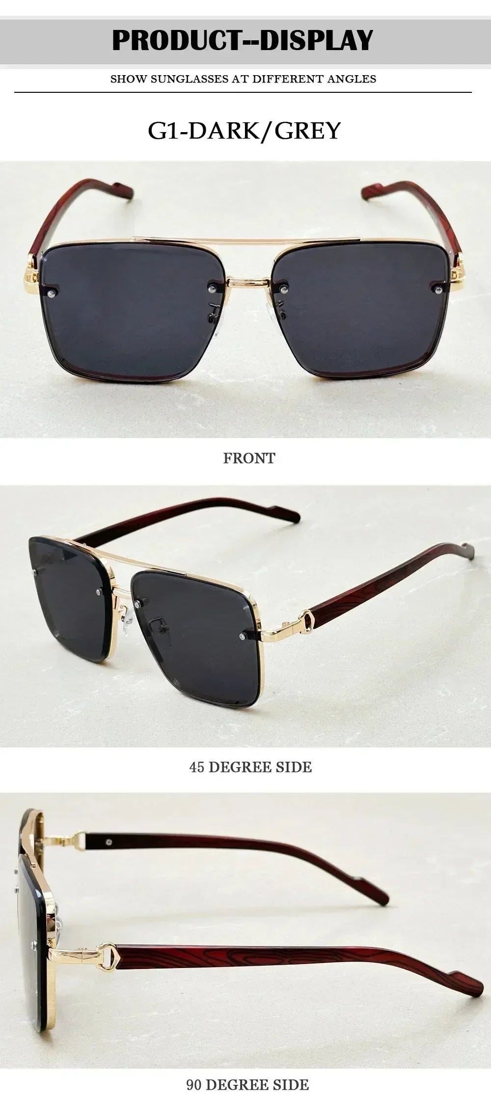 New Square Sunglasses For Men Vintage Outdoor Sunglasses Oculos Designer Wooden Glasses Sunscreen Sun Lentes Dropshipping Gafas Femstylo