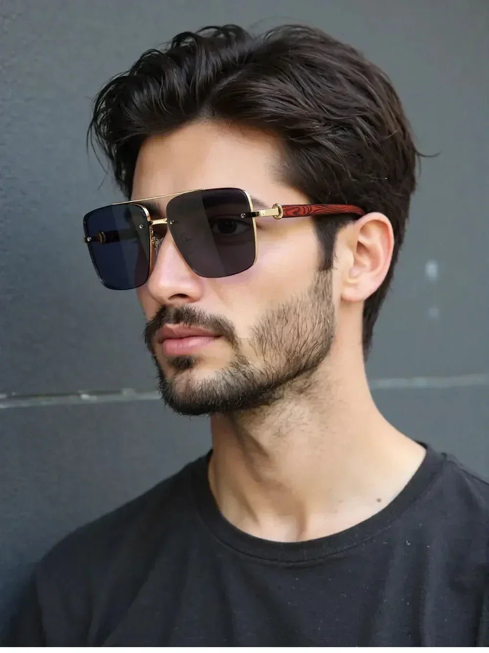 New Square Sunglasses For Men Vintage Outdoor Sunglasses Oculos Designer Wooden Glasses Sunscreen Sun Lentes Dropshipping Gafas Femstylo