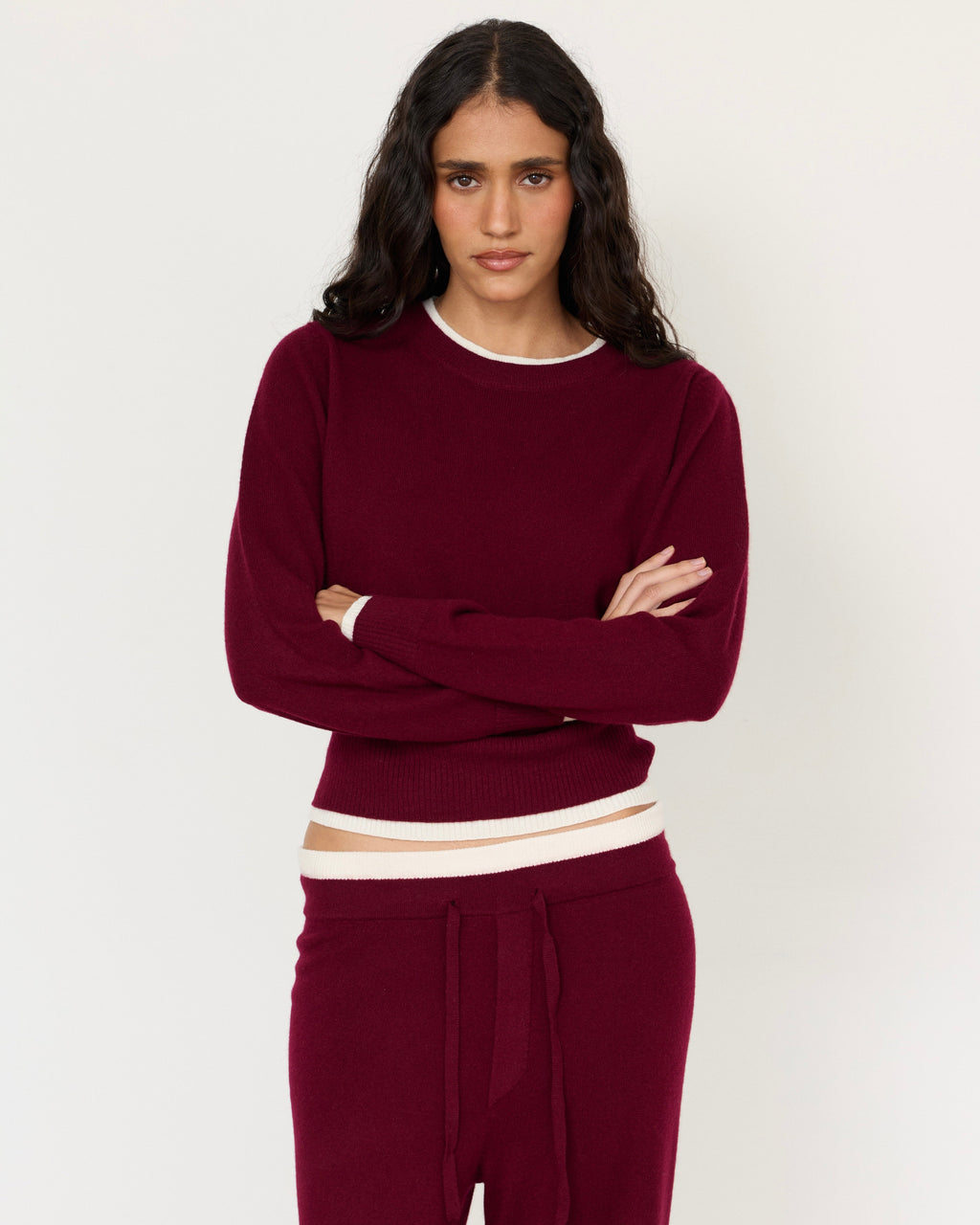 Tove Layered Cashmere Crewneck Artless Forever