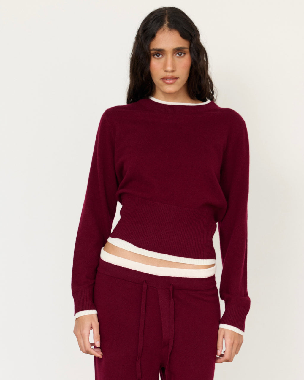 Tove Layered Cashmere Crewneck Artless Forever