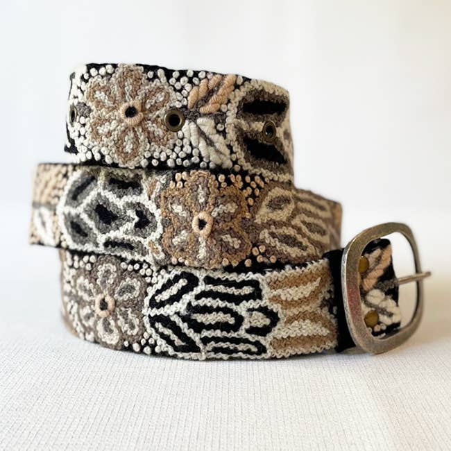Wildroot Black Hand-Embroidered Wool Belt Fitkitty Culture Athleisure Wear, Yoga Wear & Women's Clothing