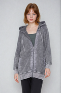 Oversized Waffle Knit Zip-Up Hoodie Fitkitty Culture Athleisure Wear, Yoga Wear & Women's Clothing