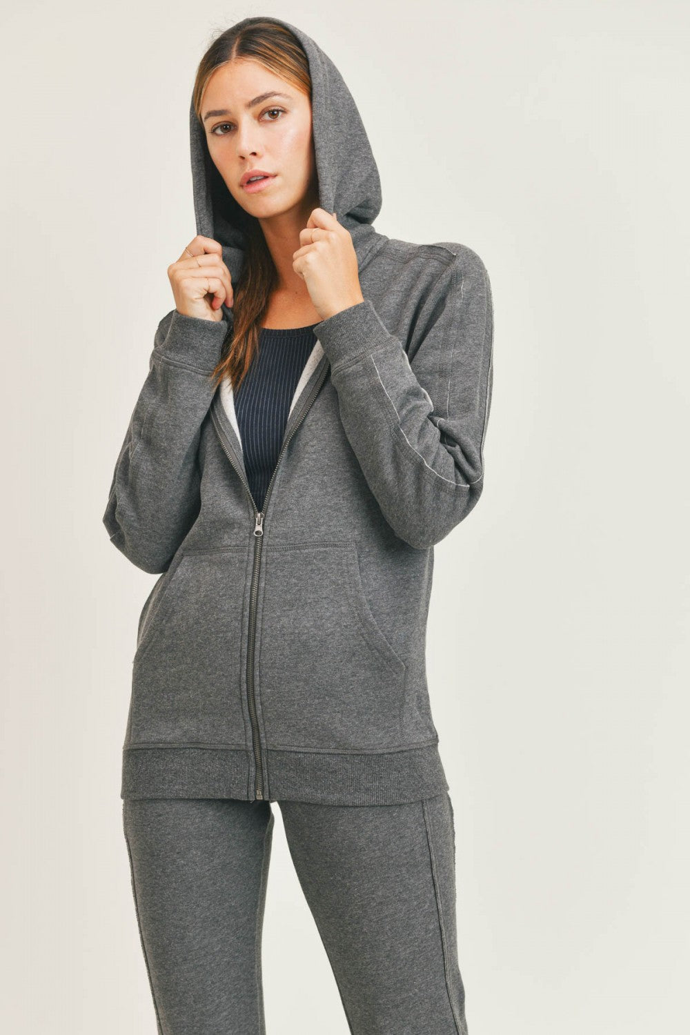 Made for Sundays Zip-Up Hoodie Jacket Fitkitty Culture Athleisure Wear, Yoga Wear & Women's Clothing
