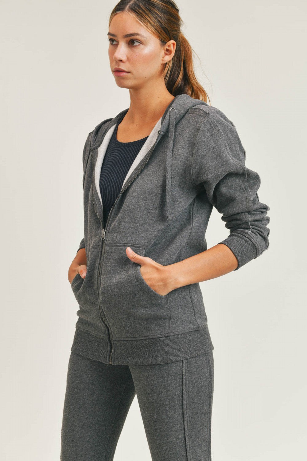 Made for Sundays Zip-Up Hoodie Jacket Fitkitty Culture Athleisure Wear, Yoga Wear & Women's Clothing