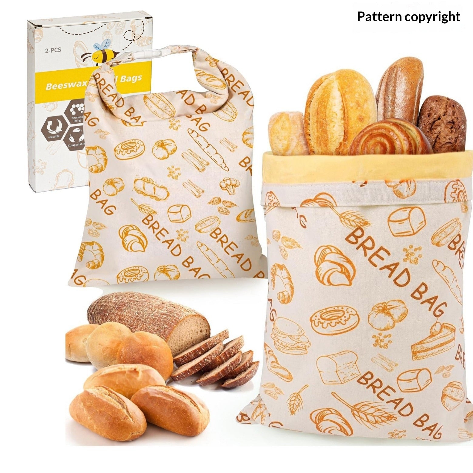 Cotton Linen Bread Bag Wear for Art Thou