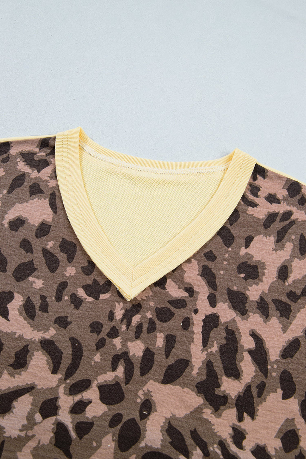 Leopard Colorblock Top & Wide Leg Pants Set Pretty Bash