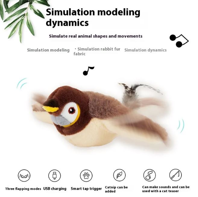 Flapping Bird Cat  Toy Wear for Art Thou