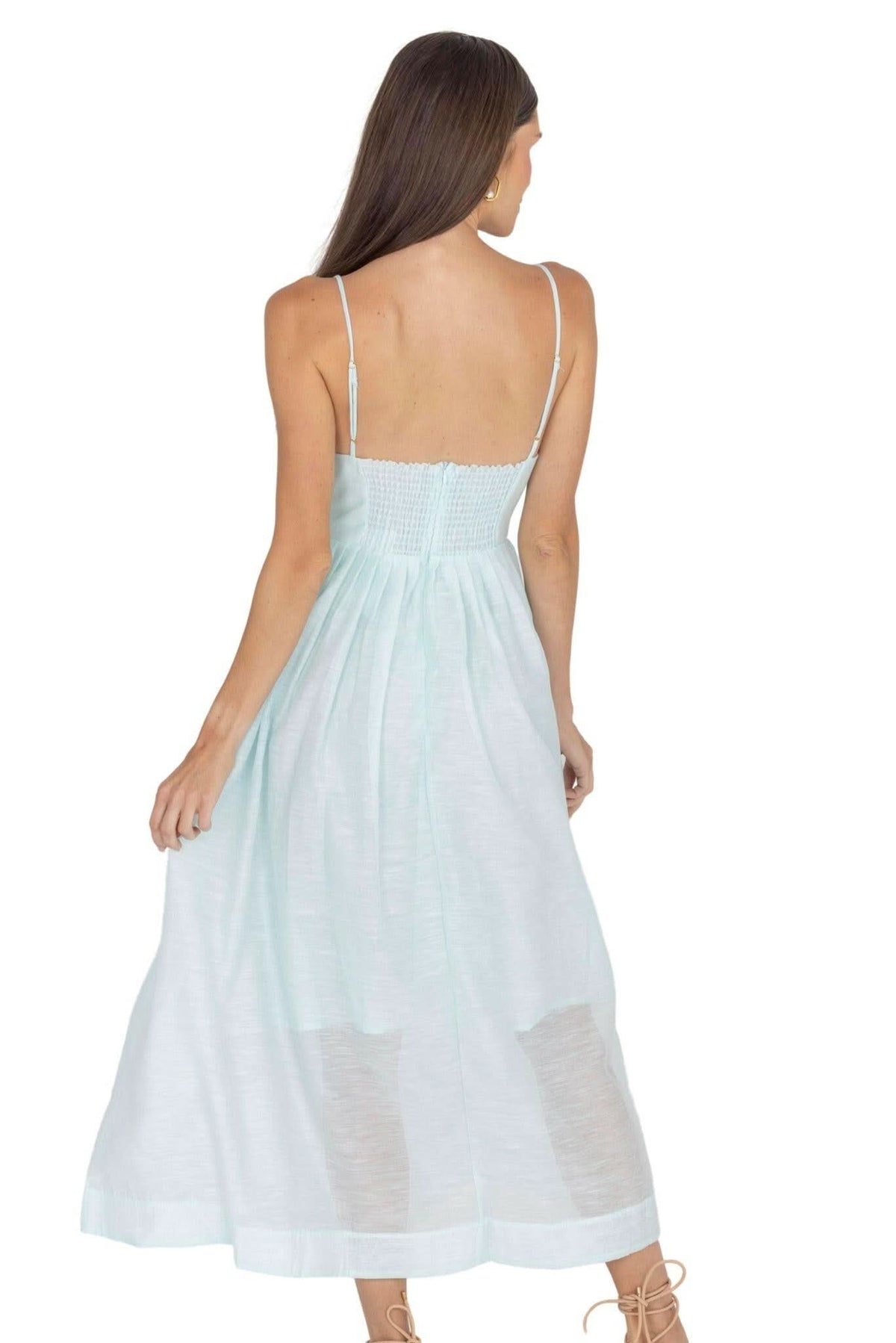 Adeli V Neck Midi Dress Akalia