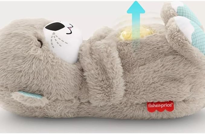 Sound Machine Soothe 'n Snuggle Otter Portable Plush Baby Toy with Sensory Details Music Lights & Rhythmic Breathing Motion Wear for Art Thou