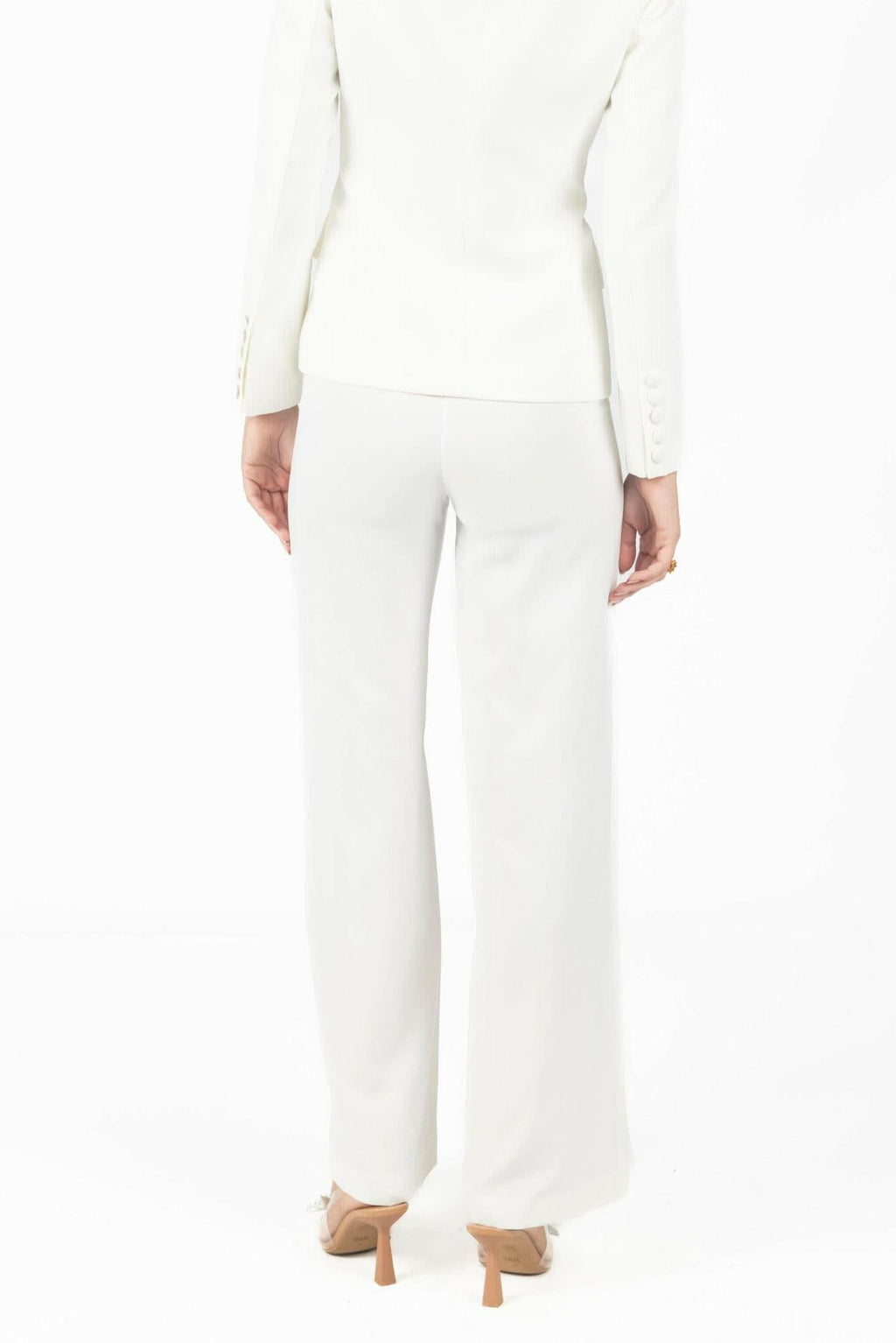 Alana White Pleated Pants Akalia
