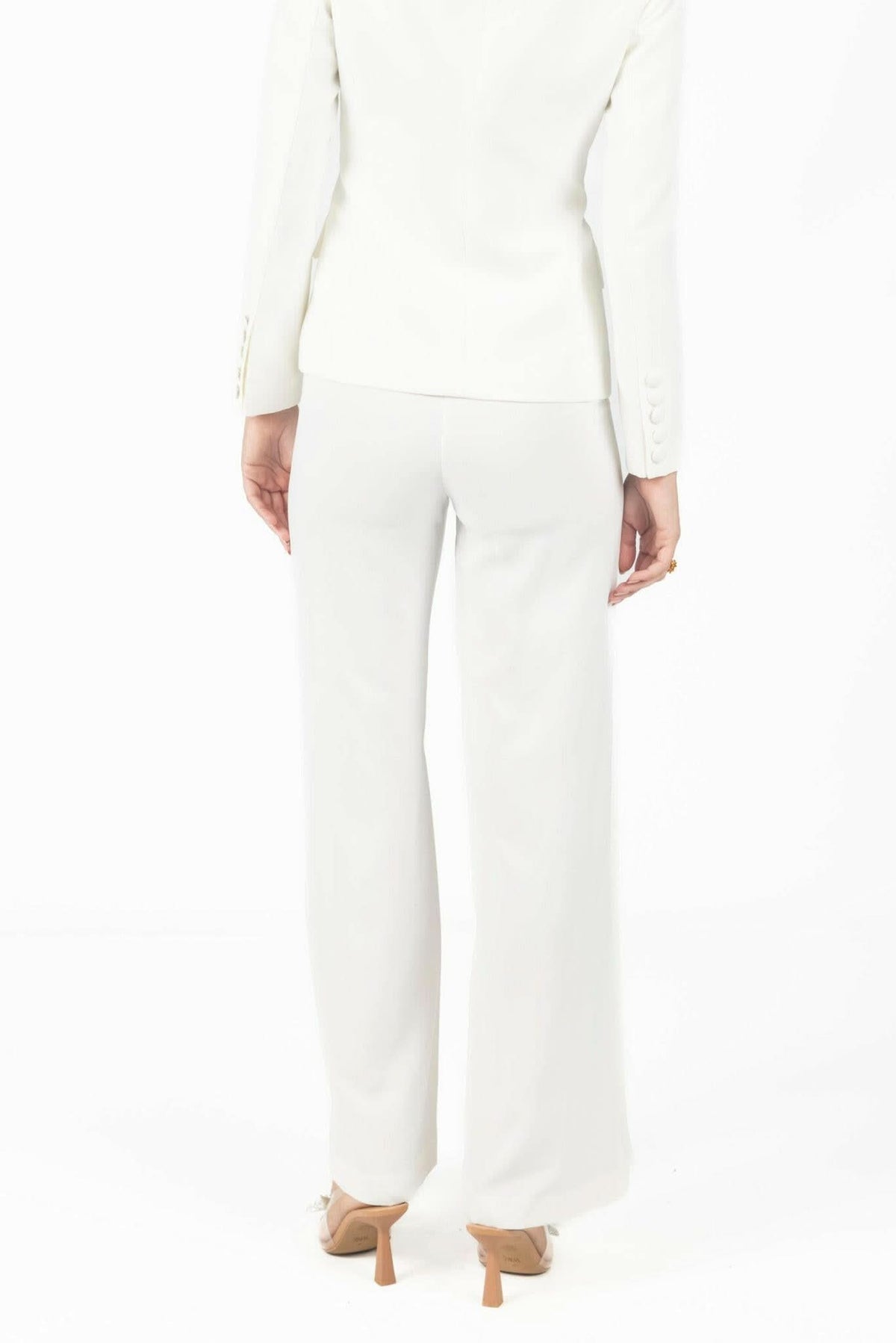 Alana White Pleated Pants Akalia