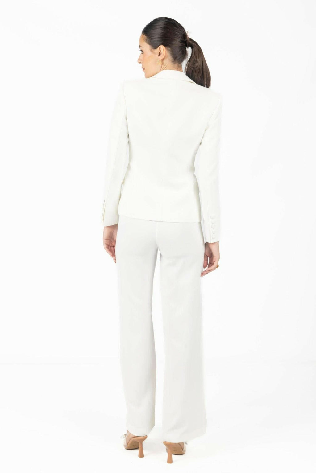 Alana White Pleated Pants Akalia