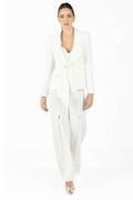 Alana White Pleated Pants Akalia