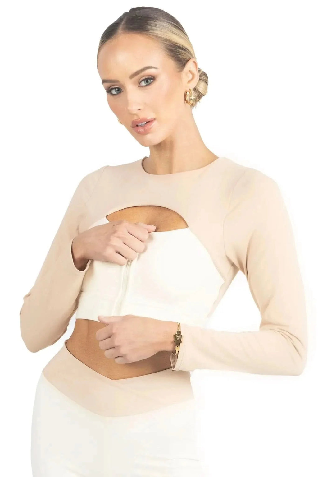 Alisha Color Block Activewear Long Sleeve Top Akalia