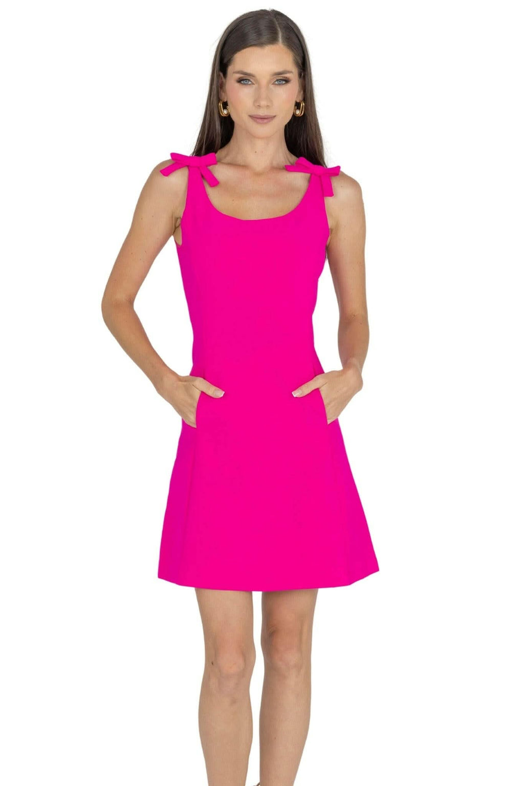 Aria Bow Sleeveless Mini Dress Akalia