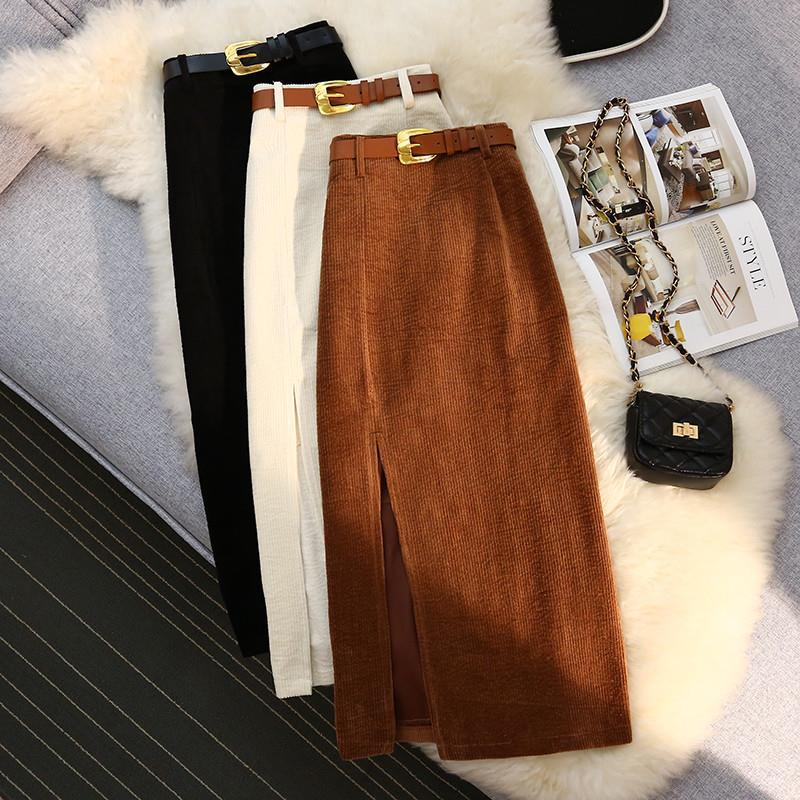 High Waist A-Line Corduroy Skirt for Women Wear for Art Thou