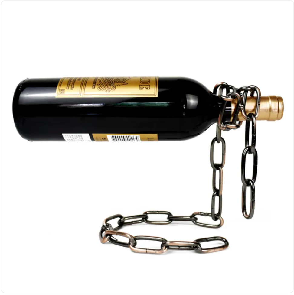 Suspension Chain Wine Rack Metal Holder Wear for Art Thou