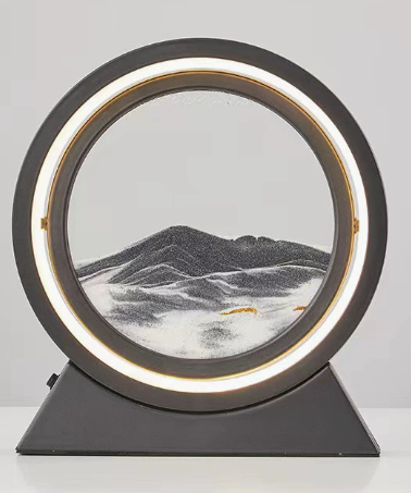 Moving Sand Art Landscape Table Lamp Wear for Art Thou