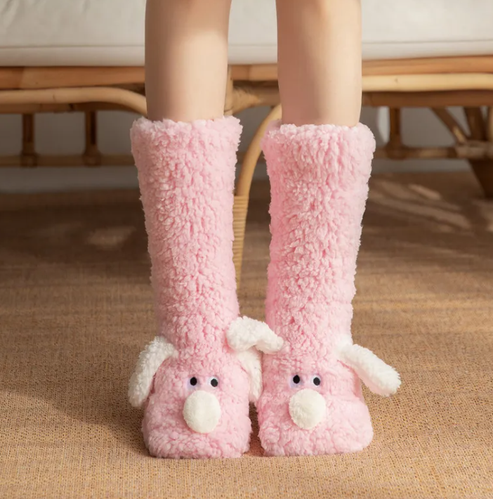 Women’s Plush Dog Socks Wear for Art Thou