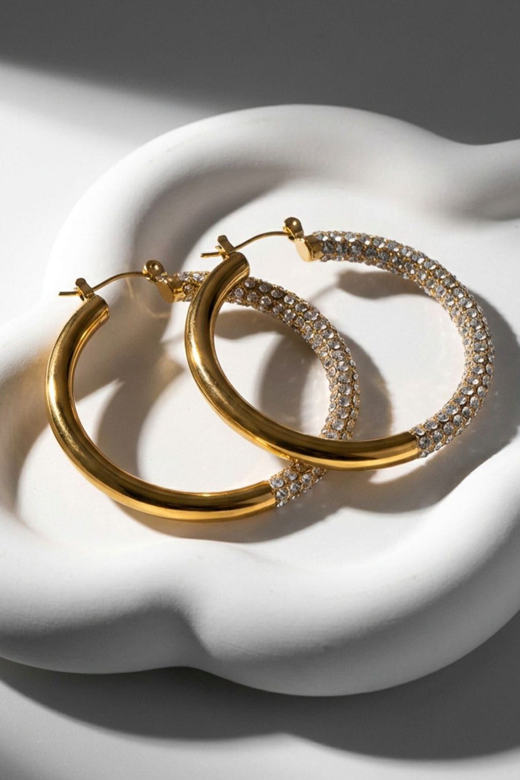 Bianca Waterproof Crystal Hoop Earring Akalia