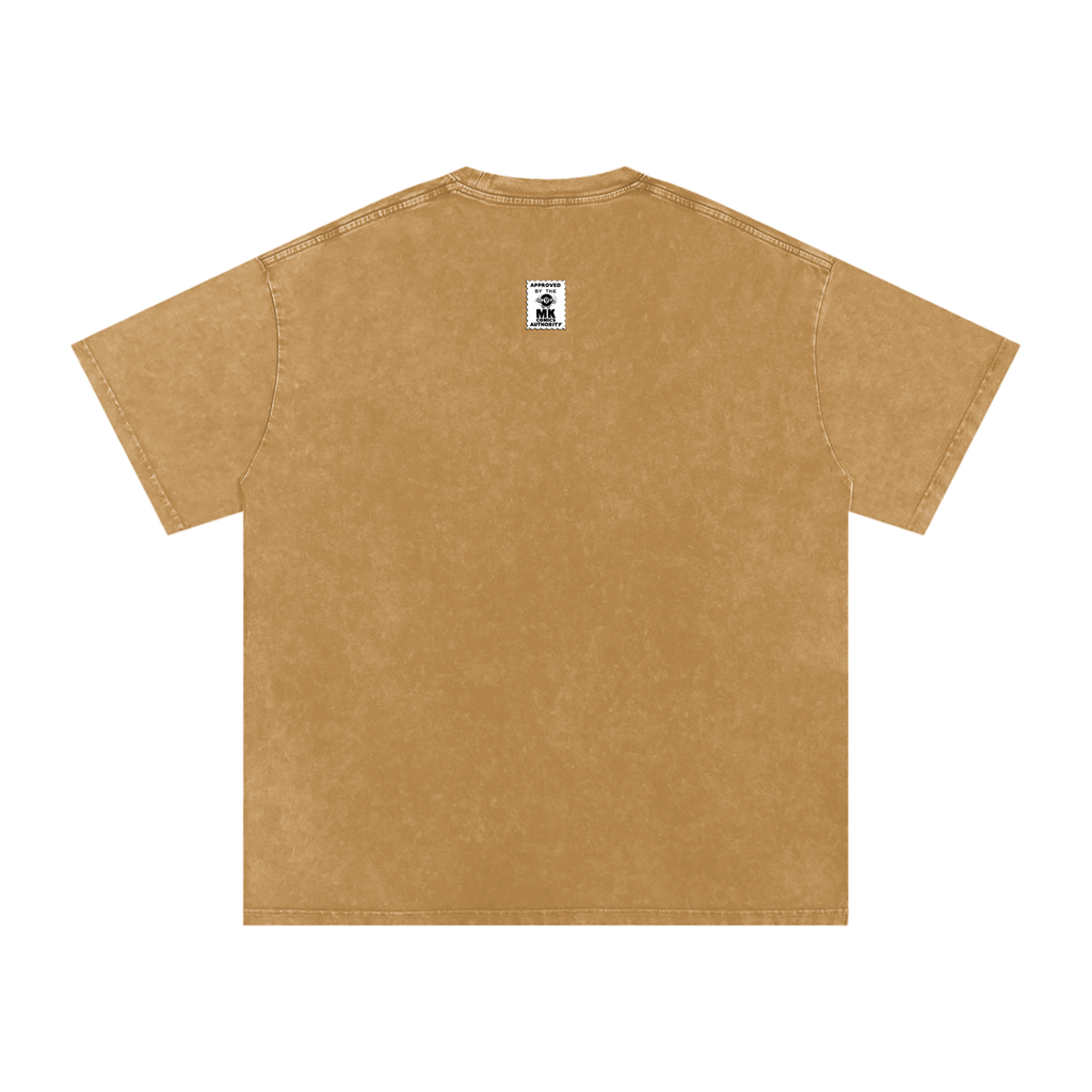 Maneater - Snow Washed Oversized Cotton T-Shirt Fine Art Of MK