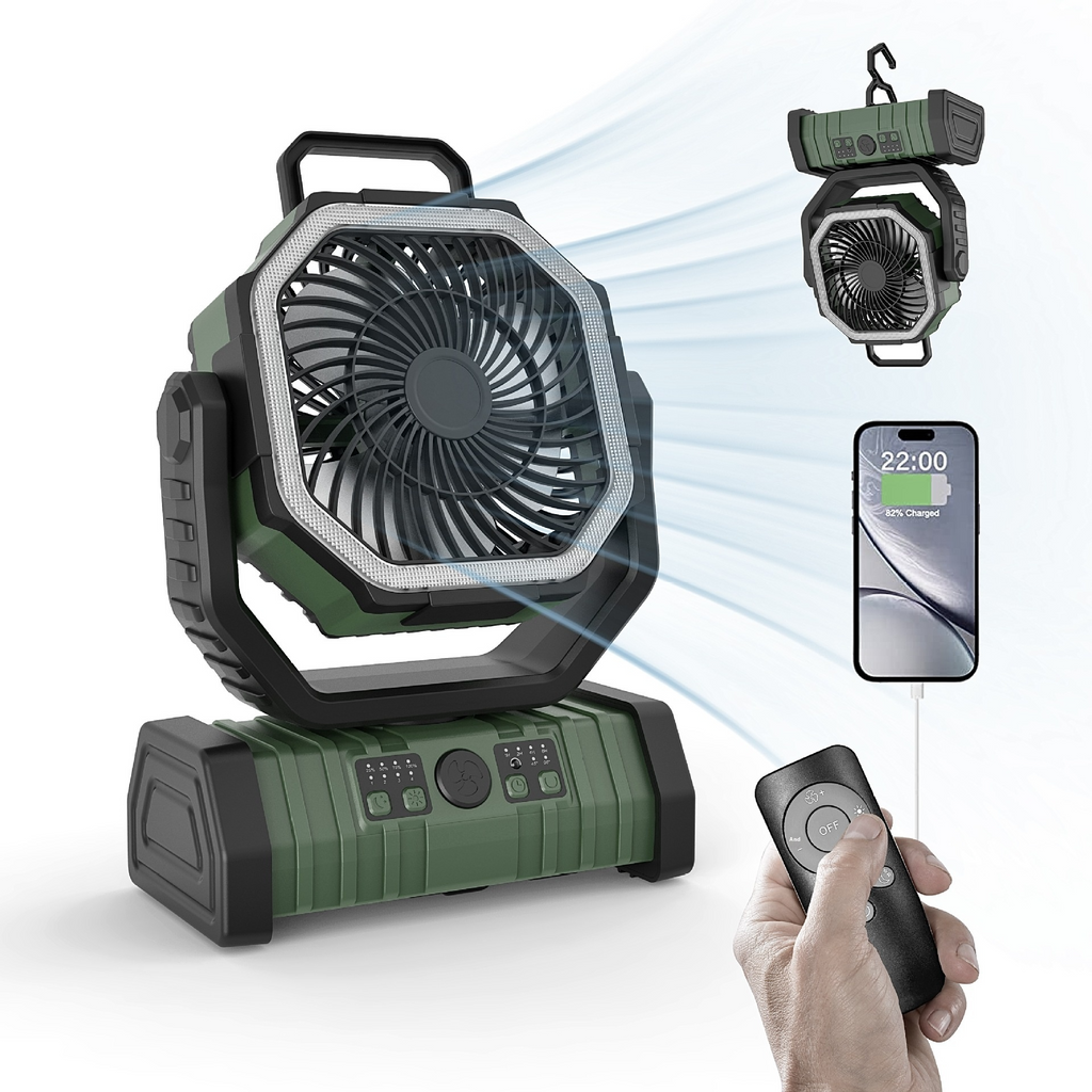 Outdoor Household Power Bank LED Light Camping Fan Wear for Art Thou