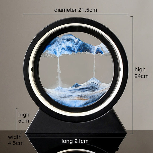 Moving Sand Art Landscape Table Lamp Wear for Art Thou